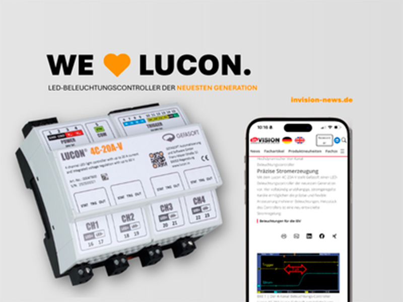GEFASOFT LUCON im inVISION Magazin Bericht über den GEFASOFT LUCON Controller im inVISION Magazin