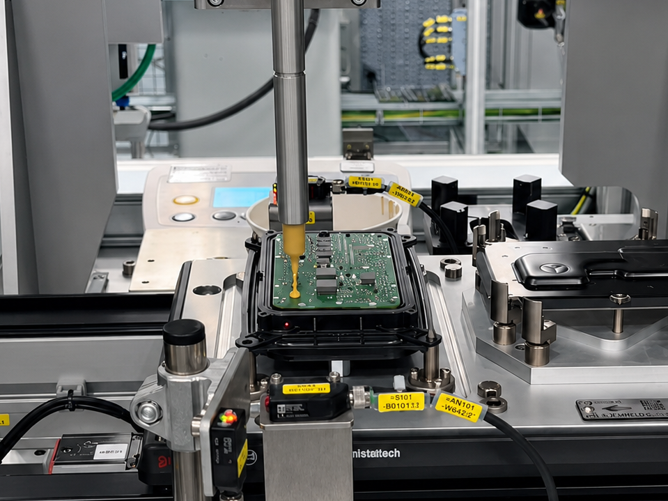 GEFASOFT Dosieren und Kleben GEFASOFT automatisierter Dosierprozess in der industriellen Fertigung