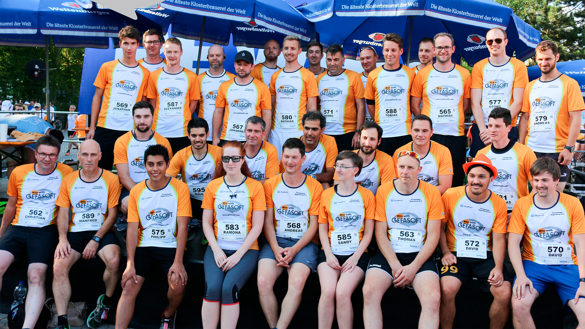 GEFASOFT Firmenlauf Team Event GEFASOFT Mitarbeitende beim Firmenlauf als Teamevent