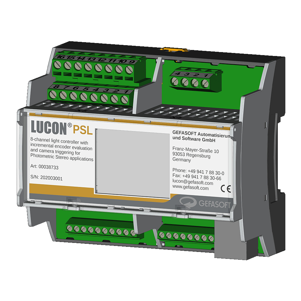 GEFASOFT Beleuchtungscontroller LUCON-PSL GEFASOFT Beleuchtungscontroller LUCON-PSL für industrielle Bildverarbeitung
