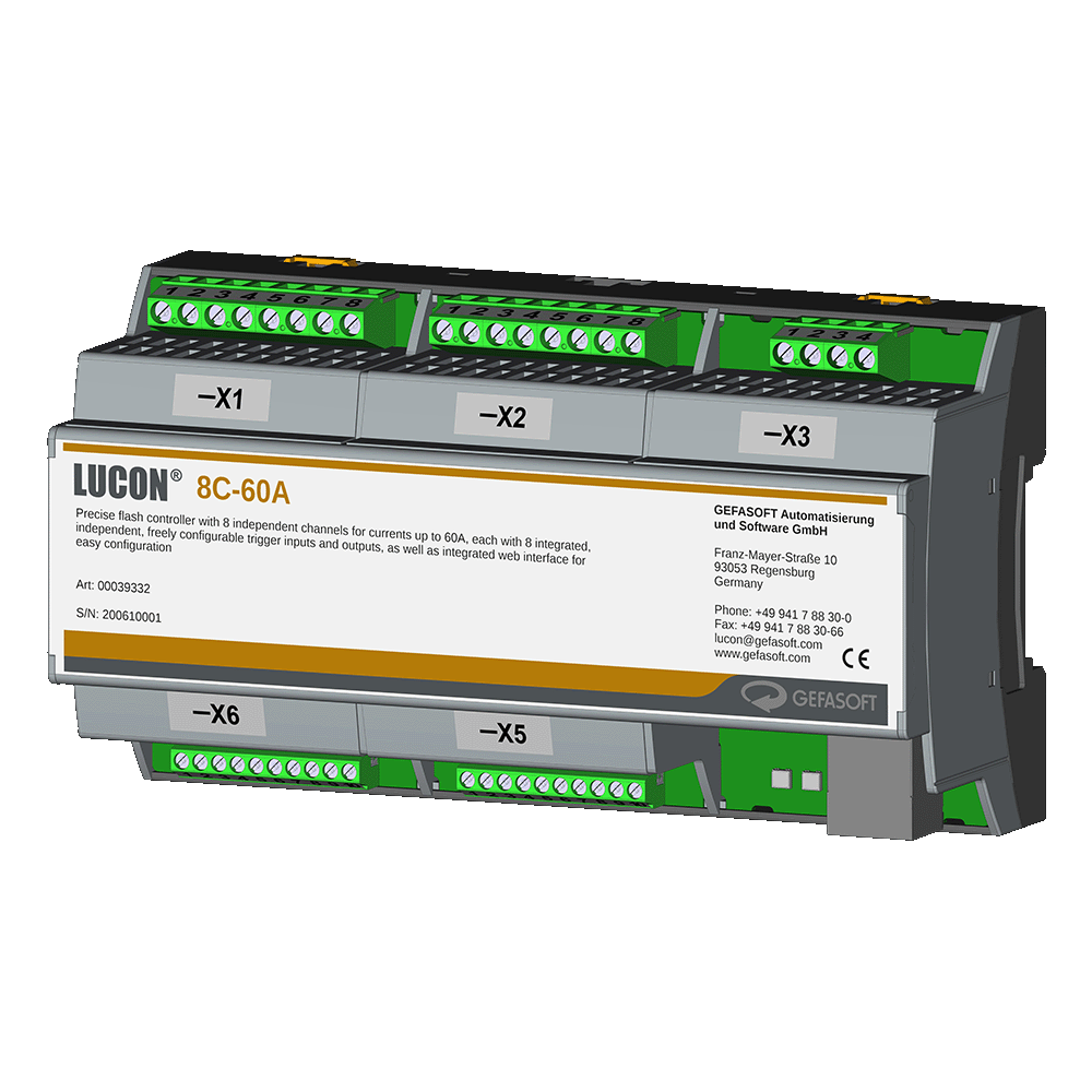 LUCON-8C-60A GEFASOFT Beleuchtungscontroller LUCON-8C-60A für industrielle Bildverarbeitung