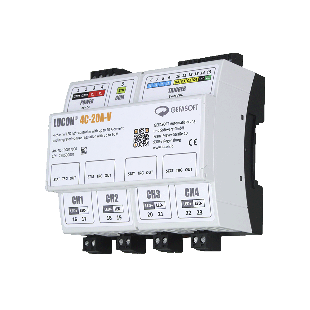 GEFASOFT LUCON-4C GEFASOFT Beleuchtungscontroller LUCON-4C für industrielle Bildverarbeitung